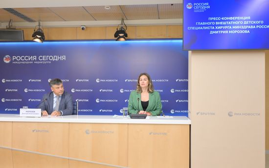 Пресс-конференция главного внештатного детского специалиста хирурга Минздрава России Дмитрия Морозова