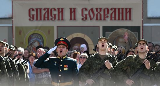 Приведение к присяге военнослужащих Семеновского полка 