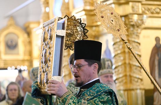 Патриаршее служение в Троицком соборе на Соловках