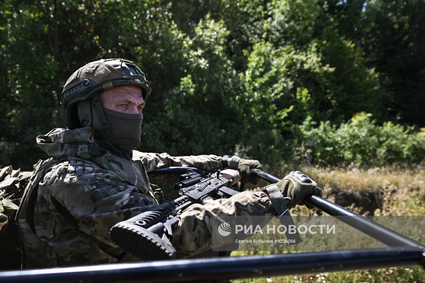 Боевая работа группы противодействия БПЛА спецназа "Ахмат" на Сумском направлении СВО
