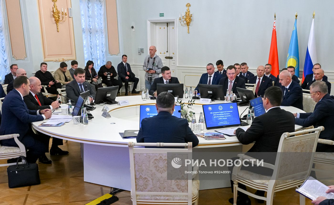 Заседание Совместной коллегии МЧС Белоруссии, России и Казахстана