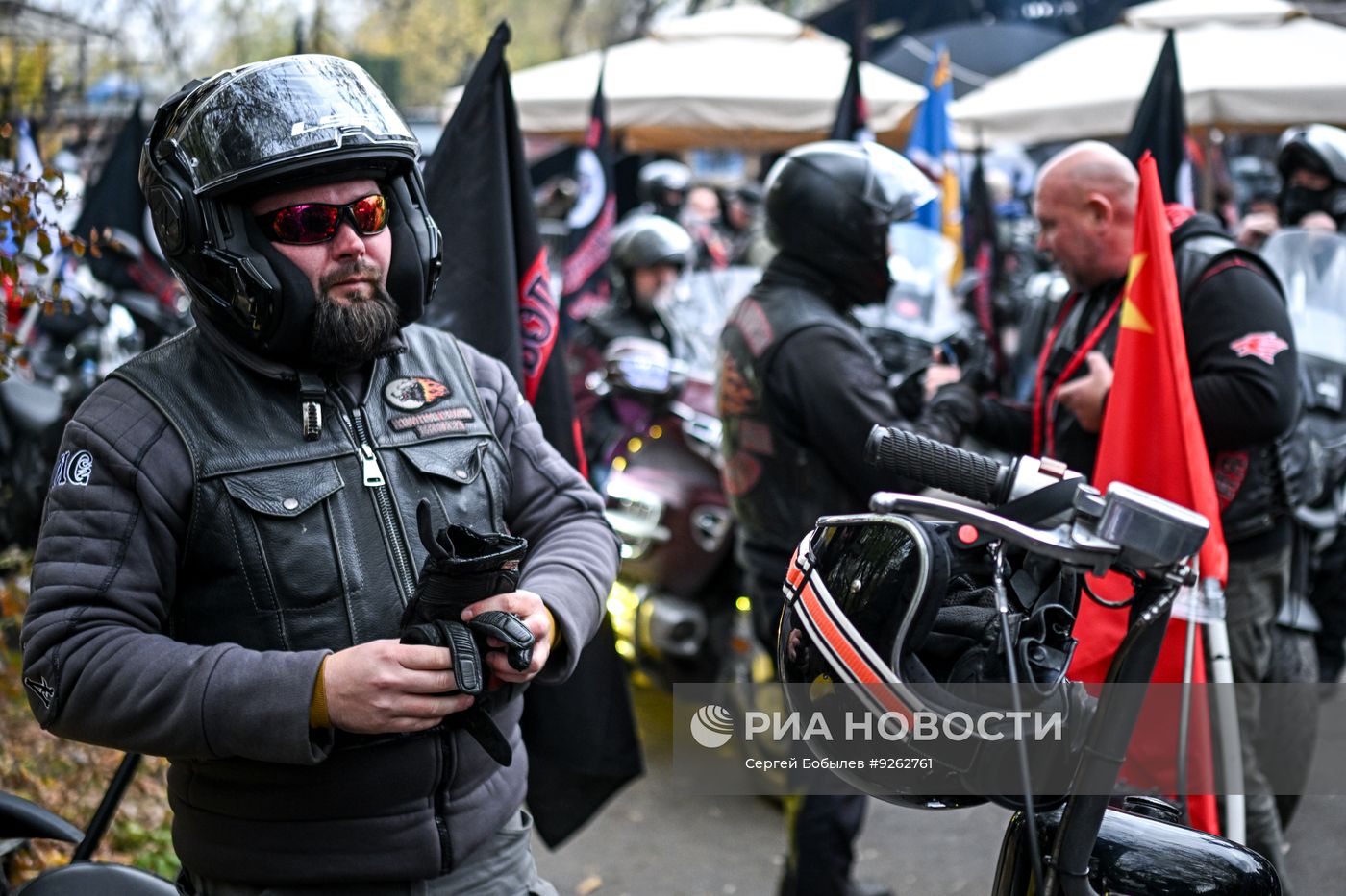 Закрытие мотосезона байк-клуба "Ночные Волки" в Москве