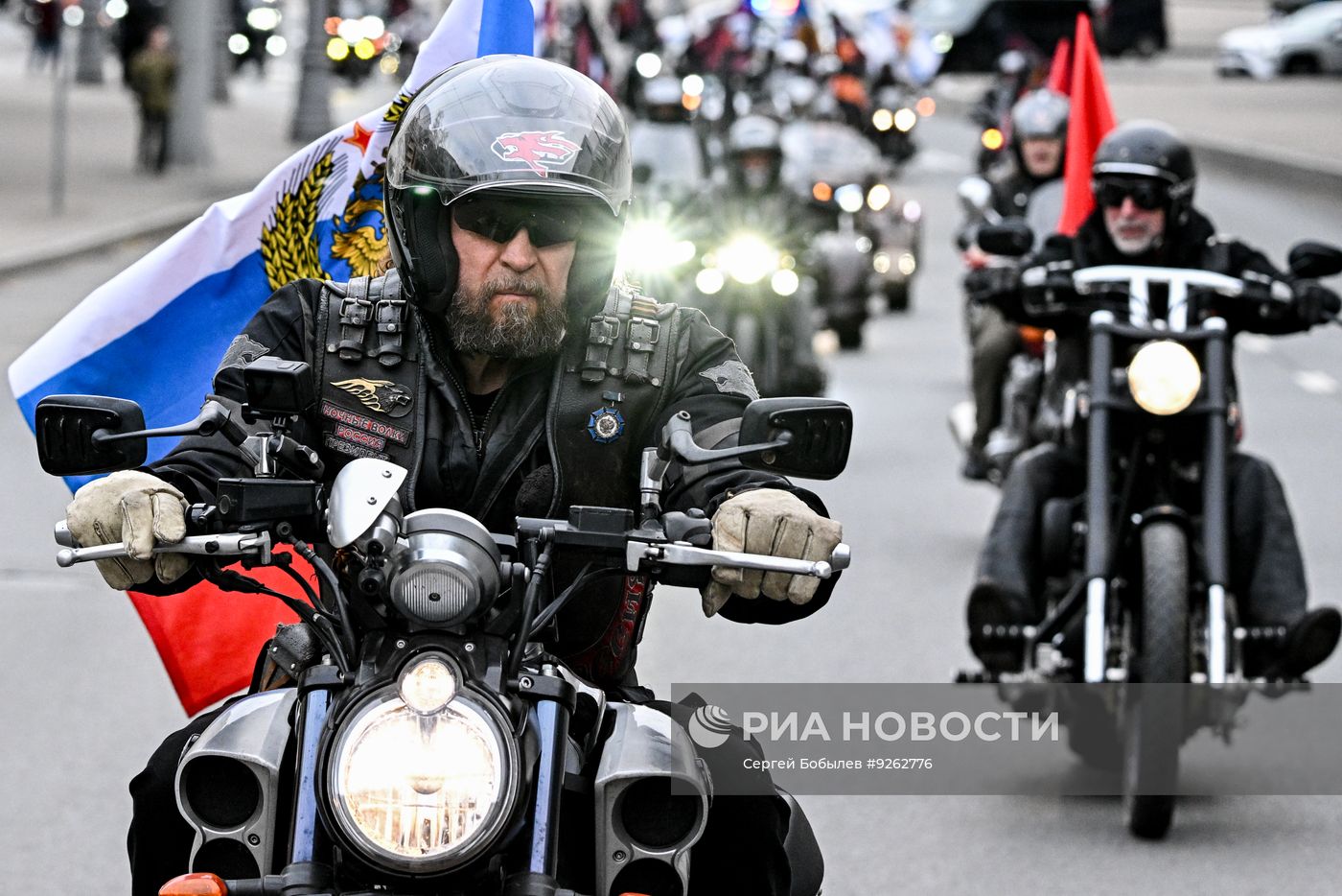 Закрытие мотосезона байк-клуба "Ночные Волки" в Москве