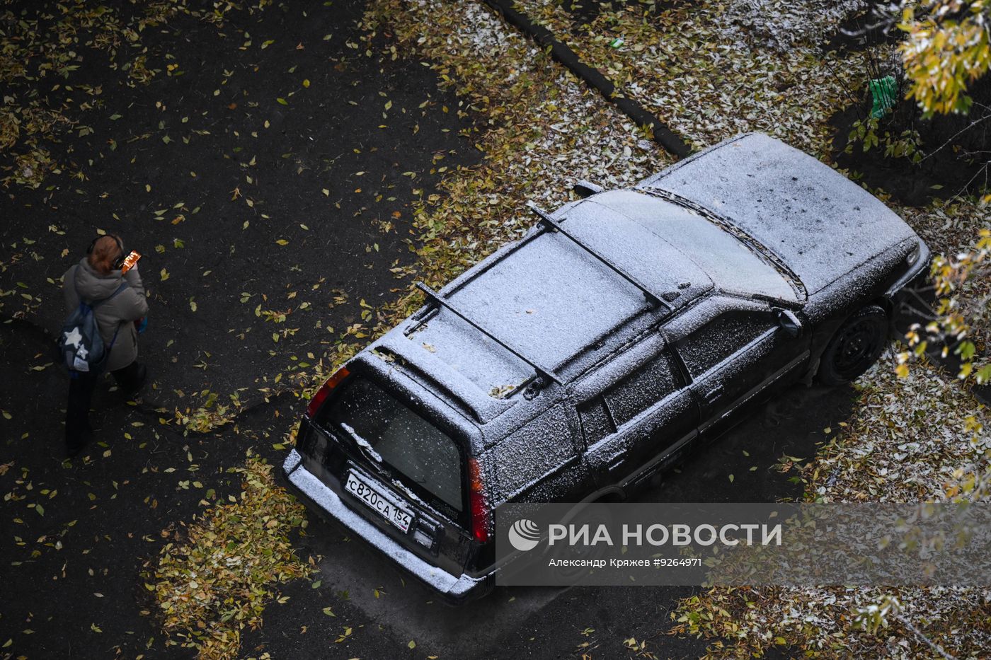 Первый снег в Сибири