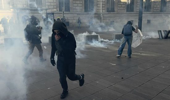 Акции протеста в Париже