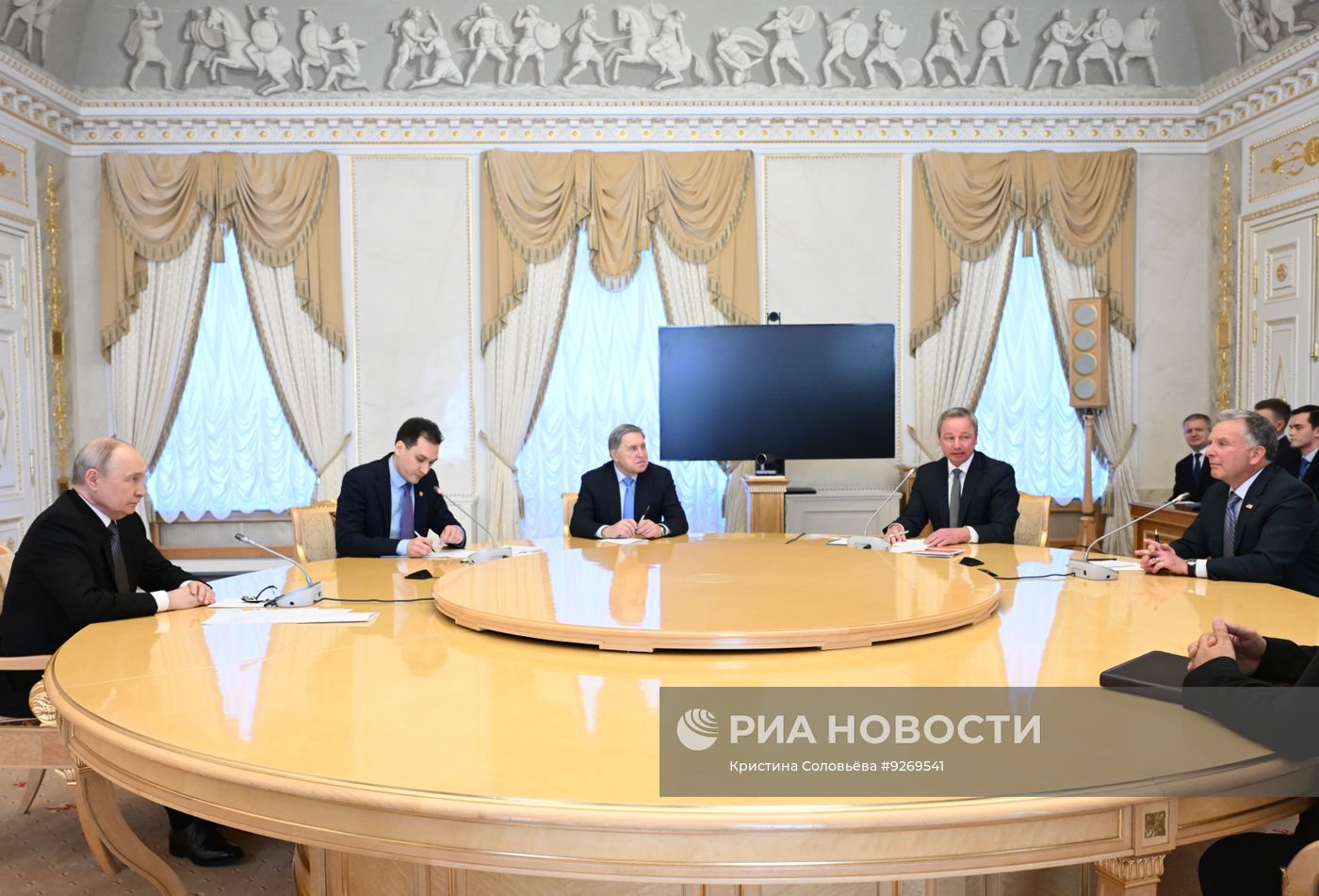 Встреча президента Владимира Путина и спецпосланника Стивена Уиткоффа