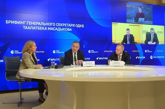 Брифинг Генерального секретаря ОДКБ Таалатбека Масадыкова