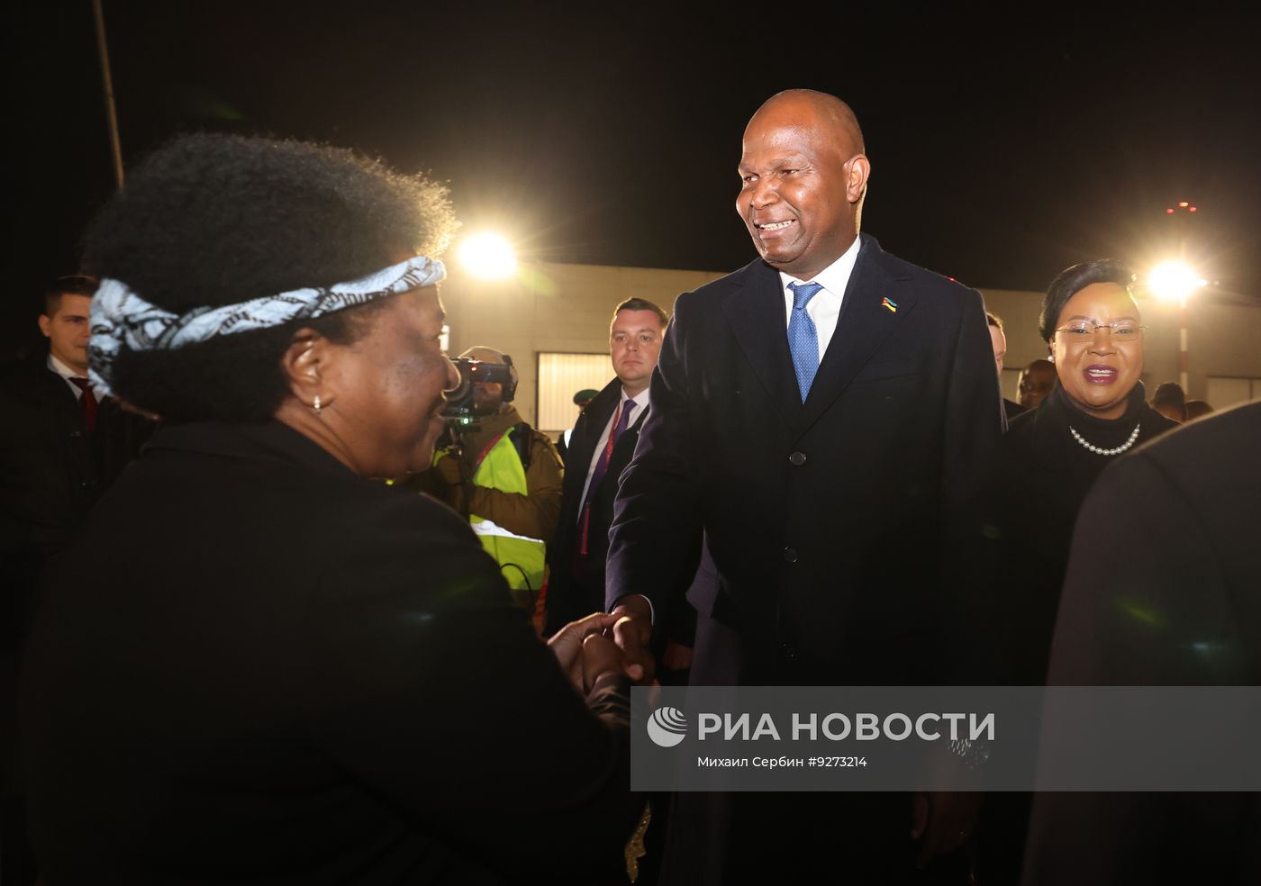 Прибытие президента Мозамбика Даниэла Франсишку Чапо в Москву