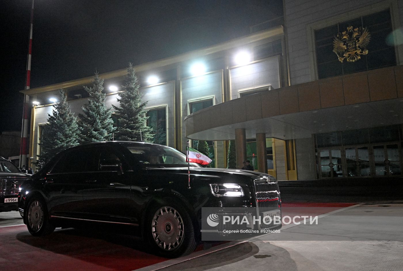 Прибытие президента Исламской Республики Иран Масуда Пезешкиана в Москву