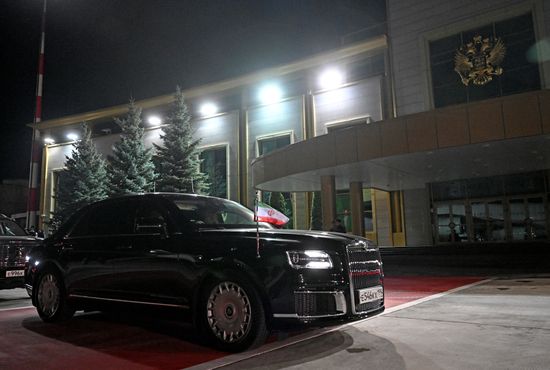 Прибытие президента Исламской Республики Иран Масуда Пезешкиана в Москву