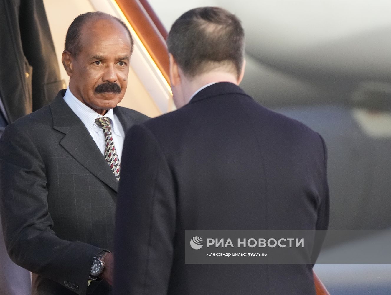 Прибытие президента Государства Эритрея Исайяса Афеворки в Москву