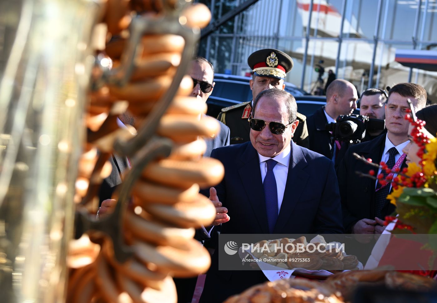Прибытие президента Египта Абделя Фаттаха ас-Сиси в Москву