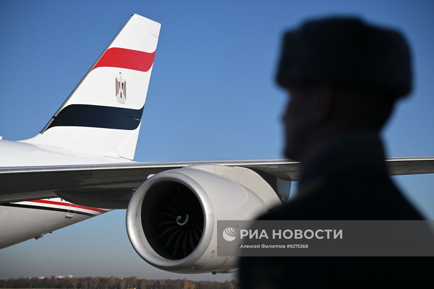 Прибытие президента Египта Абделя Фаттаха ас-Сиси в Москву