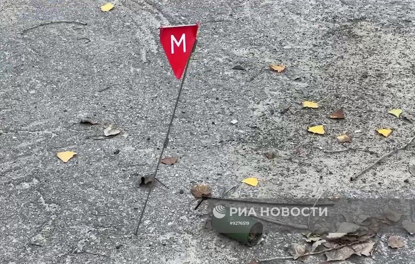 Российские саперы проводят разминирование в районе города Алешки Херсонской области